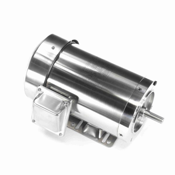 191561.00 - Leeson 1.50 HP Washdown Motor, 3 phase, 1800 RPM, 208-230/460 V, 56HC Frame, TEFC - 191561.00