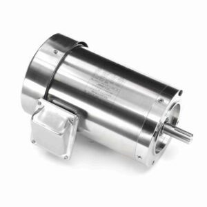 191565.00 - Leeson 1 HP Washdown Motor, 3 phase, 1800 RPM, 208-230/460 V, 143TC Frame, TEFC - 191565.00