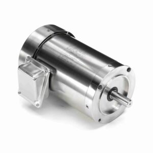 191606.00 - Leeson 1 HP Washdown Motor, 3 phase, 1800 RPM, 575 V, 143TCV Frame, TEFC - 191606.00