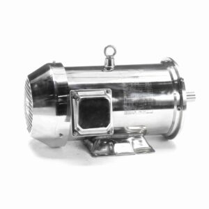 194003.00 - Leeson 5 HP Washdown Motor, 3 phase, 1800 RPM, 230/460 V, 184TC Frame, TEFC - 194003.00