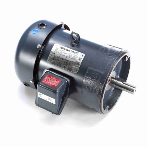199084.00 - Leeson 5 HP General Purpose Motor, 3 phase, 3600 RPM, 230/460 V, 184TC Frame, TEFC - 199084.00