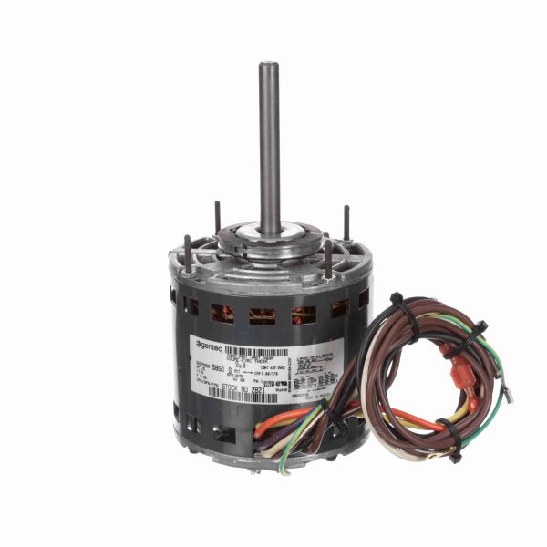 2821 - Genteq 1/6 HP Fan & Blower Motor, 1075 RPM, 115 Volts, 42 Frame, OAO - 2821