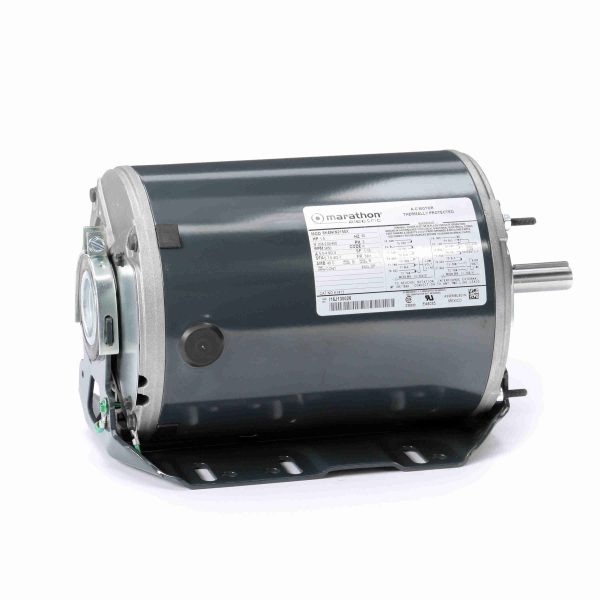 5K49KN2150X - Marathon 1.5 HP Fan and Blower HVAC/R Motor, 3 phase, 3600 RPM, 208-230/460 V, 56H Frame, ODP - K1413
