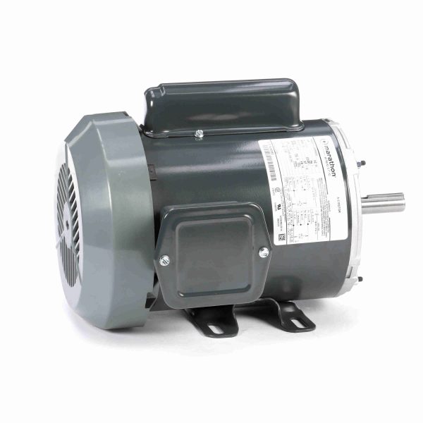 5KC49PN6062 - Marathon 1/3 HP General Purpose Motor, 1 phase, 1200 RPM, 115/230 V, 56 Frame, TEFC - C1333