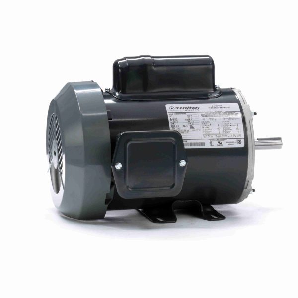 5KC49TN0034X - Marathon 1 HP General Purpose Motor, 1 phase, 1800 RPM, 115/230 V, 56 Frame, TEFC - C276