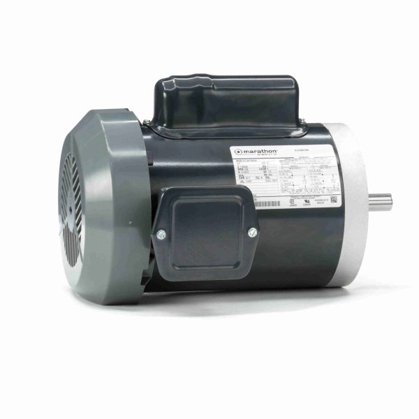 5KC49TN0035 - Marathon 1 HP General Purpose Motor, 1 phase, 1800 RPM, 115/230 V, 56C Frame, TEFC - G1519
