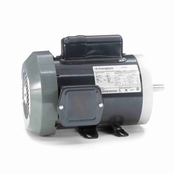5KC49TN0067 - Marathon 1 HP General Purpose Motor, 1 phase, 1800 RPM, 115/208-230 V, 56C Frame, TEFC - C376