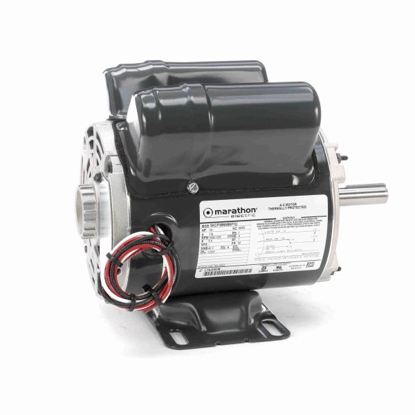 5KCP36NNB671U - Marathon 1/2 HP Instant Reversing Motor, 1 phase, 1800 RPM, 115 V, 56 Frame, ODP - P253