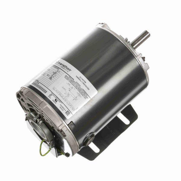 5KH39QN9518X - Marathon 1/2 HP General Purpose Motor, 1 phase, 1800 RPM, 230 V, 56 Frame, ODP - 4602