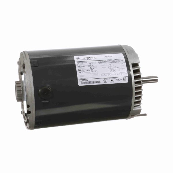5KH49SN3049 - Marathon 1/4-1/10 HP 2 speed Single Phase HVAC/R Motor, 1 phase, 1200/1200 RPM, 115 V, 56CZ Frame, ODP - H224
