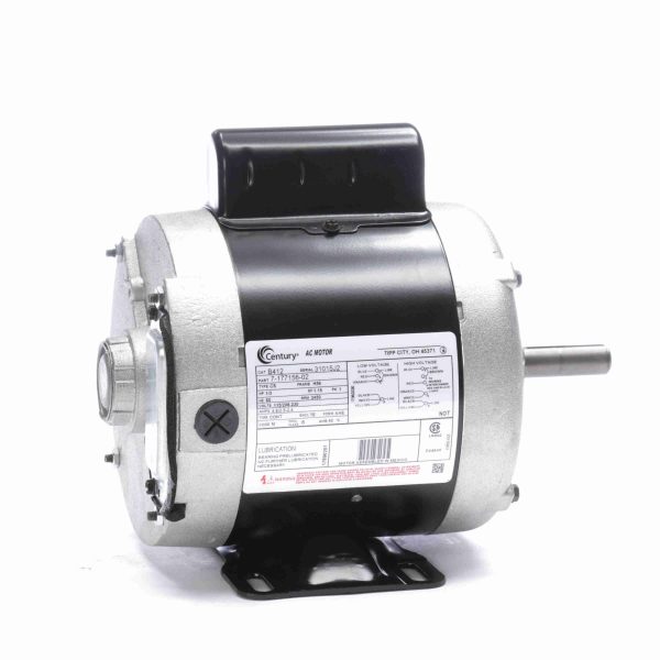 B412 - Century 1/3 HP General Purpose Motor, 1 phase, 3600 RPM, 115/208-230 V, 56 Frame, TENV - B412