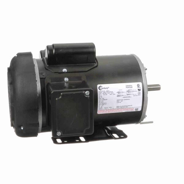 C693V1 - Century 1.5 HP General Purpose Motor, 1 phase, 1800 RPM, 115/208-230 V, 56H Frame, TEFC - C693V1