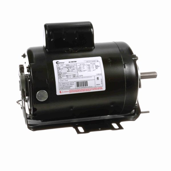 C847 - Century 1/2 HP General Purpose Motor, 1 phase, 1200 RPM, 115/230 V, 56 Frame, ODP - C847