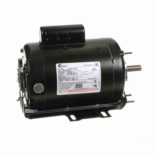 C861 - Century 3/4-1/5 HP 2 speed General Purpose Motor, 1 phase, 1800/1200 RPM, 115 V, 56 Frame, ODP - C861