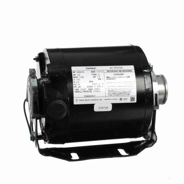 CB2024AV1 - Century 1/4 HP Carbonator Pump Motor, 1 phase, 1800 RPM, 115 V, 48Y Frame, OPEN - CB2024AV1