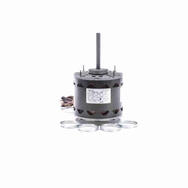 D0006 - Century 1/2 HP Fan & Blower Motor, 1075 RPM, 2 Speed, 208-230 Volts, 48 Frame, OAO - D0006