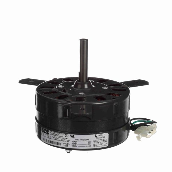D1087 - Fasco 1/12 HP OEM Replacement Motor, 1050 RPM, 115 Volts, 42 Frame, OAO - D1087