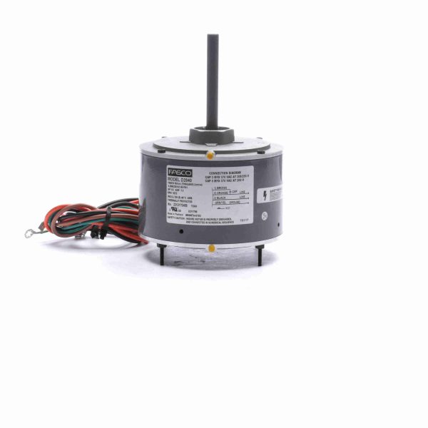 D2840 - Fasco 1/5 HP OEM Replacement Motor, 1075 RPM, 208/230 Volts, 48 Frame, TEAO - D2840