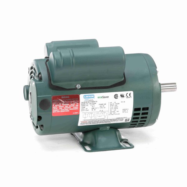 E100007.00 - Leeson 0.50 HP General Purpose Motor, 1 phase, 1800 RPM, 115/230 V, 56 Frame, ODP - E100007.00