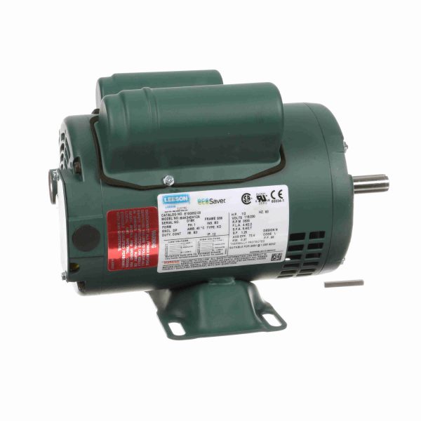 E100052.00 - Leeson 0.50 HP General Purpose Motor, 1 phase, 3600 RPM, 115/230 V, 56 Frame, ODP - E100052.00