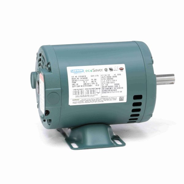 E101449.00 - Leeson 0.75 HP General Purpose Motor, 3 phase, 3600 RPM, 230/460 V, 56 Frame, ODP - E101449.00