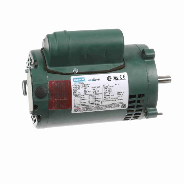 E101522.00 - Leeson 0.33 HP General Purpose Motor, 1 phase, 1800 RPM, 115/230 V, 56C Frame, ODP - E101522.00