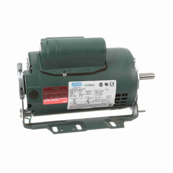E101611.00 - Leeson 0.50 HP General Purpose Motor, 1 phase, 1800 RPM, 115/230 V, 56 Frame, ODP - E101611.00