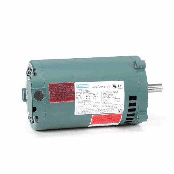 E102695.00 - Leeson 0.33 HP General Purpose Motor, 3 phase, 1800 RPM, 230/460 V, 56C Frame, ODP - E102695.00