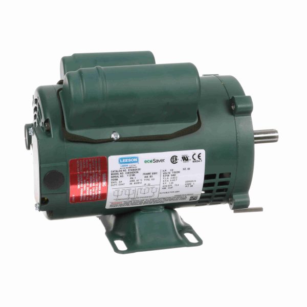 E103024.00 - Leeson 0.50 HP General Purpose Motor, 1 phase, 3600 RPM, 115/230 V, 56C Frame, ODP - E103024.00