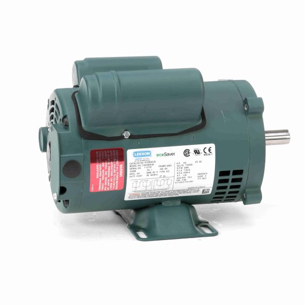E103025.00 - Leeson 0.75 HP General Purpose Motor, 1 phase, 3600 RPM, 115/230 V, 56C Frame, ODP - E103025.00