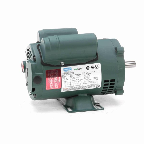 E103084.00 - Leeson 0.50 HP General Purpose Motor, 1 phase, 1800 RPM, 115/230 V, 56C Frame, ODP - E103084.00