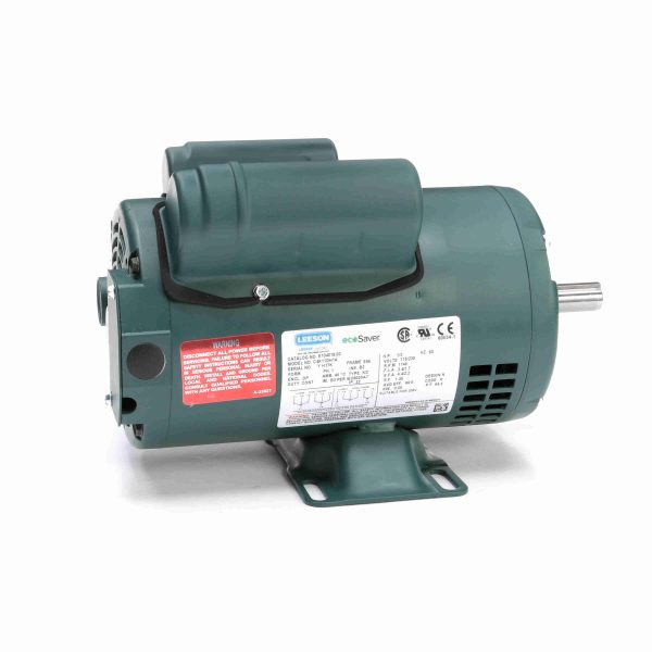 E104018.00 - Leeson 0.33 HP General Purpose Motor, 1 phase, 1200 RPM, 115/230 V, 56 Frame, ODP - E104018.00