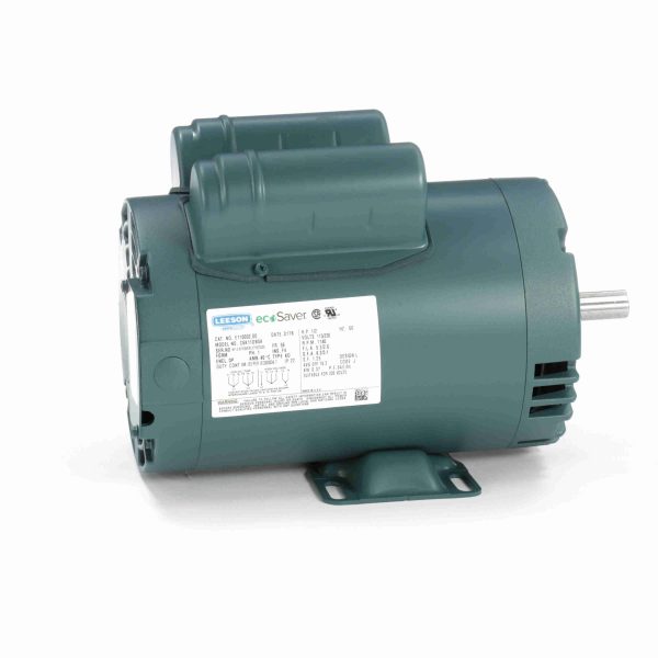 E110002.00 - Leeson 0.50 HP General Purpose Motor, 1 phase, 1200 RPM, 115/230 V, 56 Frame, ODP - E110002.00