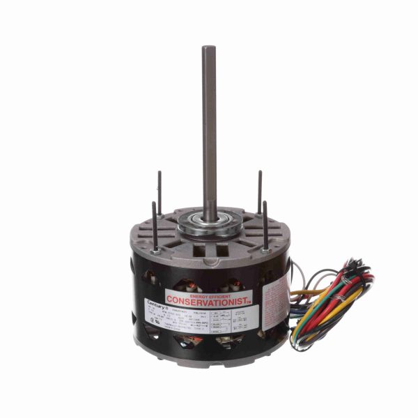 FDL1016 - Century 1/6 HP Fan & Blower Motor, 1075 RPM, 3 Speed, 115 Volts, 48 Frame, OAO - FDL1016