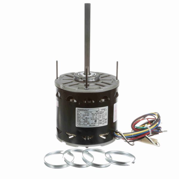 FDL1056 - Century 1/2 HP Fan & Blower Motor, 1075 RPM, 3 Speed, 115 Volts, 48 Frame, OAO - FDL1056