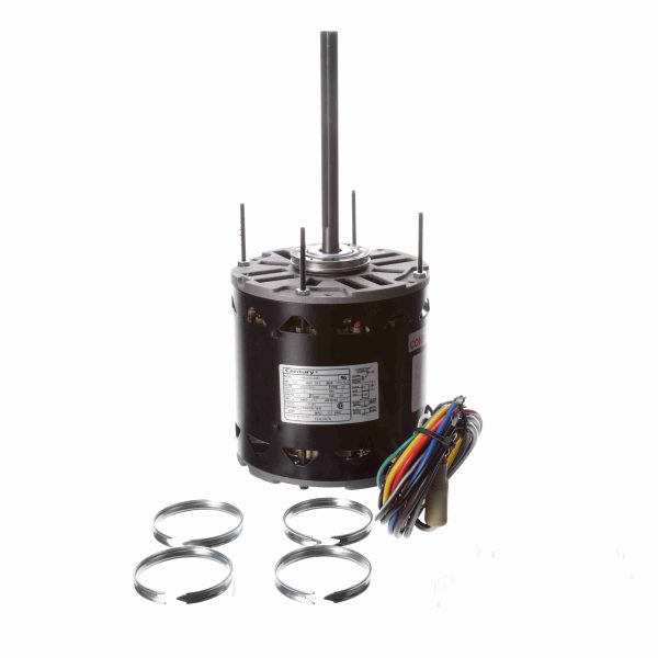 FDL1076 - Century 3/4 HP Fan & Blower Motor, 1075 RPM, 3 Speed, 115 Volts, 48 Frame, OAO - FDL1076