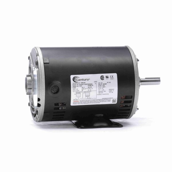 H880LES - Century 0.5 HP General Purpose Motor, 3 phase, 1800 RPM, 230/460 V, 56 Frame, ODP - H880LES
