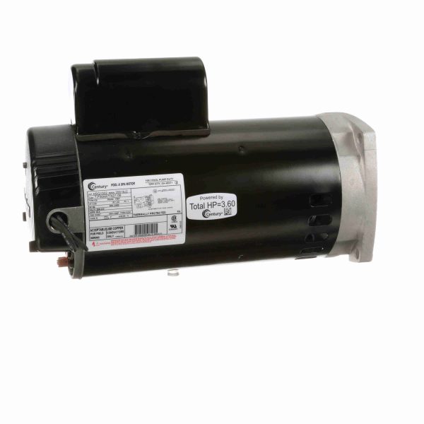 HSQ1302 - Century 3.00 HP Pool Pump Motor, 1 phase, 3600 RPM, 208-230 V, 56Y Frame, ODP - HSQ1302