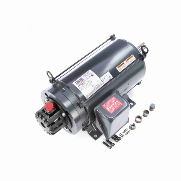 LM28115 - Leeson 7.50 HP Elevator Duty Motor, 3 phase, 1200 RPM, 200 V, 254T Frame, ODP - LM28115