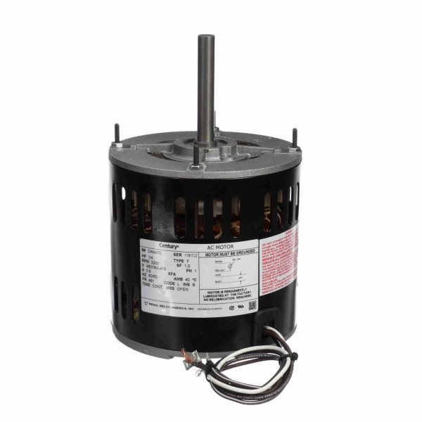OAN470 - Century 1/4 HP OEM Replacement Motor, 3200 RPM, 460/380-415 Volts, 48 Frame, OAO - OAN470