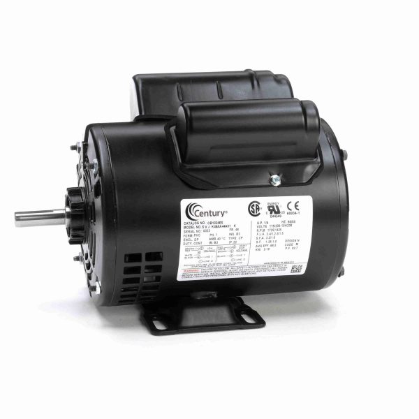 OB1024ES - Century 1/4 HP General Purpose Motor, 1 phase, 1800 RPM, 115/230 V, 48 Frame, ODP - OB1024ES