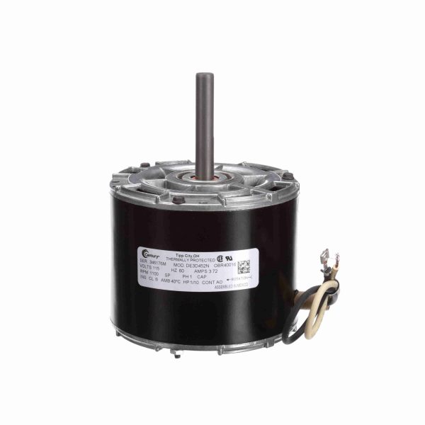 OBR40016 - Century 1/10 HP OEM Replacement Motor, 1100 RPM, 115 Volts, 42 Frame, TEAO - OBR40016