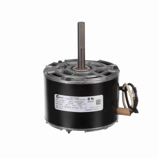 OBR40066 - Century 1/15 HP OEM Replacement Motor, 950 RPM, 115 Volts, 42 Frame, Semi Enclosed - OBR40066